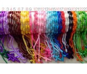 Handmade Rosary Knotted Cross Pulseras Decenario Bracelet Adjustable